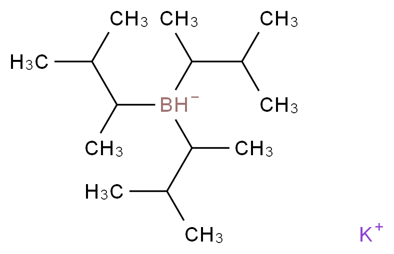 potassium tris(3-methylbutan-2-yl)boranuide_分子结构_CAS_67966-25-0