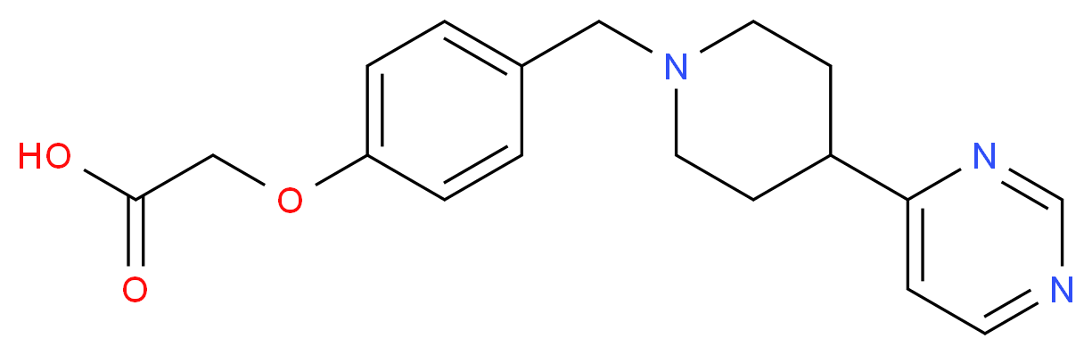 {4-[(4-pyrimidin-4-ylpiperidin-1-yl)methyl]phenoxy}acetic acid_分子结构_CAS_)