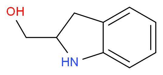 2,3-dihydro-1H-indol-2-ylmethanol_分子结构_CAS_27640-31-9