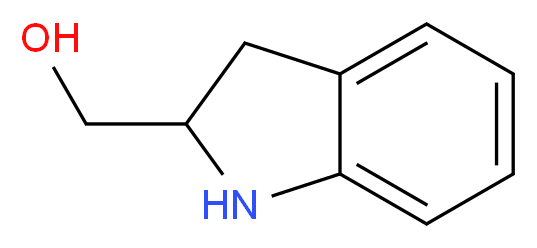 2-(Hydroxymethyl)indoline_分子结构_CAS_27640-31-9)