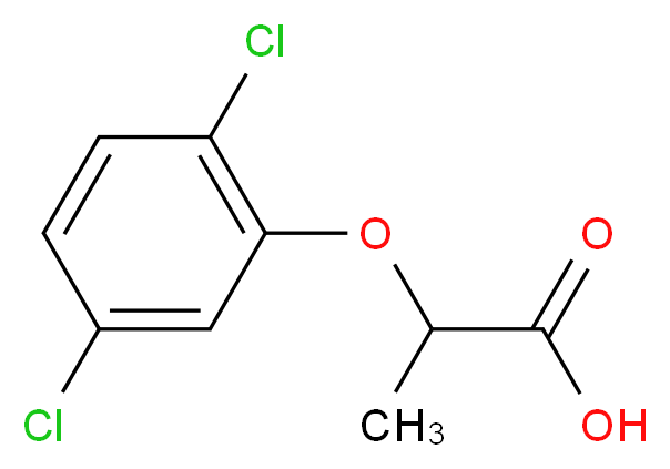 2-(2,5-dichlorophenoxy)propanoic acid_分子结构_CAS_6965-71-5