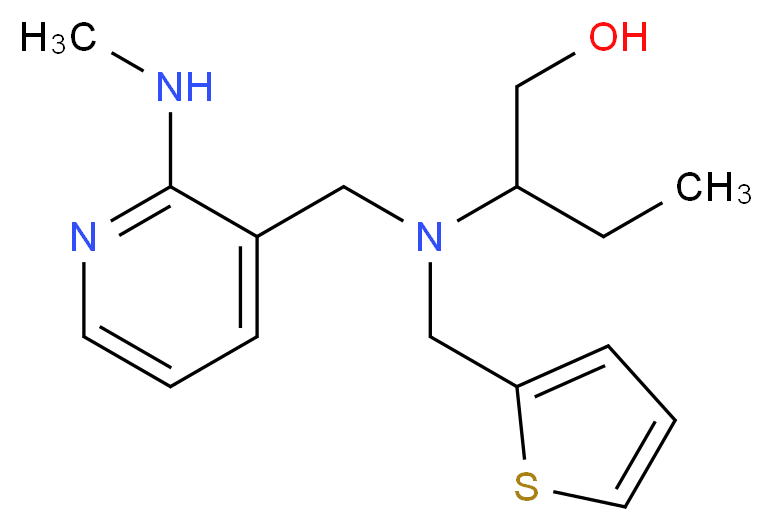 2-[{[2-(methylamino)pyridin-3-yl]methyl}(2-thienylmethyl)amino]butan-1-ol_分子结构_CAS_)