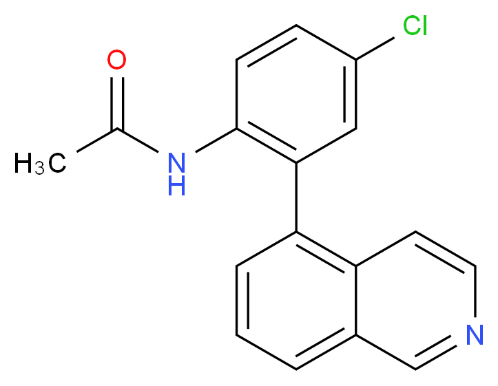 N-(4-chloro-2-isoquinolin-5-ylphenyl)acetamide_分子结构_CAS_)