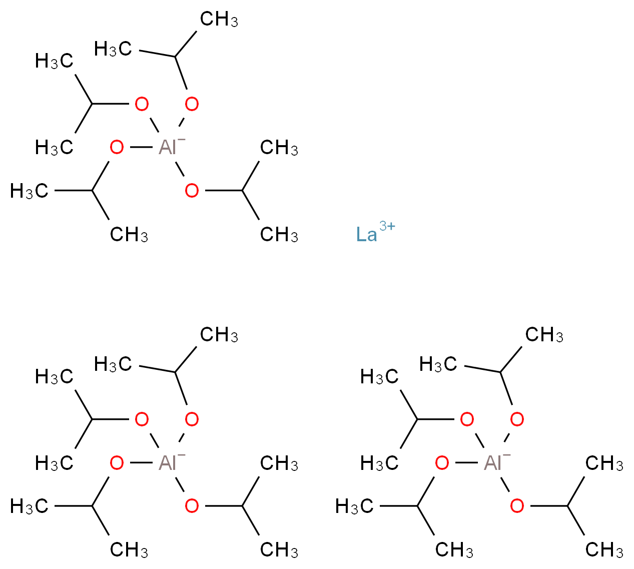 lanthanum(3+) ion tris(tetrakis(propan-2-yloxy)alumanuide)_分子结构_CAS_33939-97-8