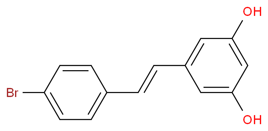 5-[(E)-2-(4-bromophenyl)ethenyl]benzene-1,3-diol_分子结构_CAS_1224713-90-9