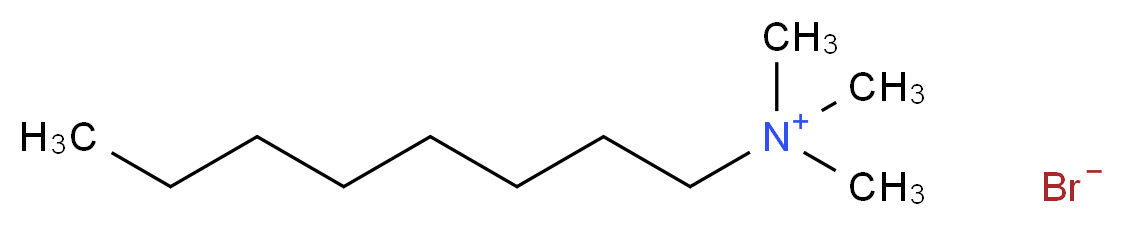 trimethyl(octyl)azanium bromide_分子结构_CAS_2083-68-3