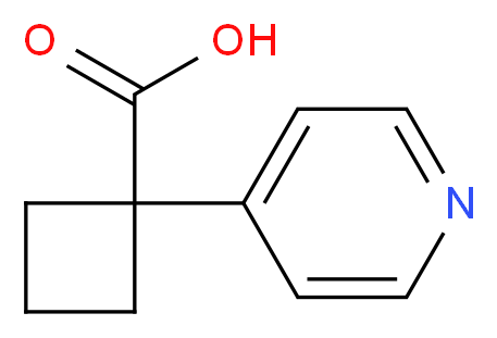 1-(pyridin-4-yl)cyclobutane-1-carboxylic acid_分子结构_CAS_1211594-47-6