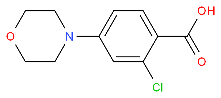 2-Chloro-4-morpholinobenzenecarboxylic acid_分子结构_CAS_175153-55-6)