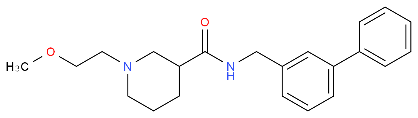 N-(biphenyl-3-ylmethyl)-1-(2-methoxyethyl)piperidine-3-carboxamide_分子结构_CAS_)
