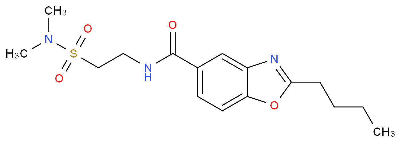 2-butyl-N-{2-[(dimethylamino)sulfonyl]ethyl}-1,3-benzoxazole-5-carboxamide_分子结构_CAS_)