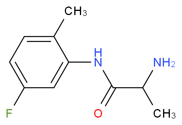 2-amino-N-(5-fluoro-2-methylphenyl)propanamide_分子结构_CAS_1103946-71-9