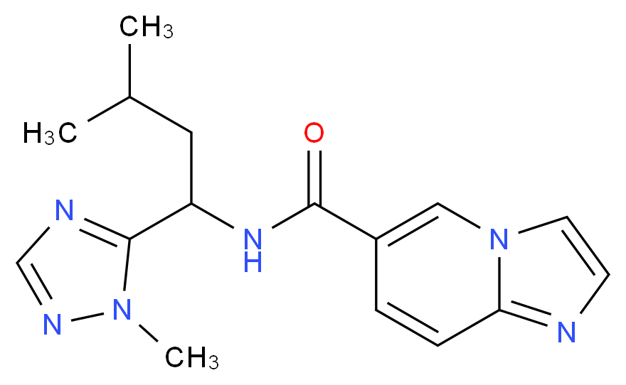 N-[3-methyl-1-(1-methyl-1H-1,2,4-triazol-5-yl)butyl]imidazo[1,2-a]pyridine-6-carboxamide_分子结构_CAS_)