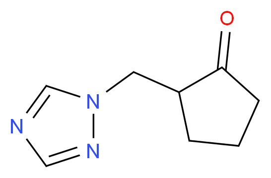 2-(1H-1,2,4-Triazol-1-ylmethyl)cyclopentanone_分子结构_CAS_)