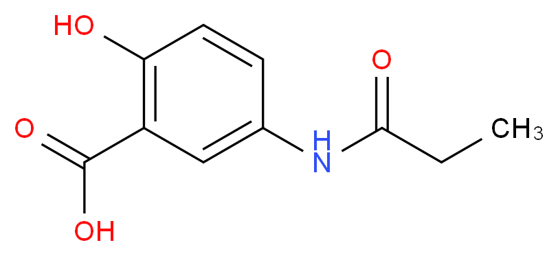 2-hydroxy-5-propanamidobenzoic acid_分子结构_CAS_93968-80-0