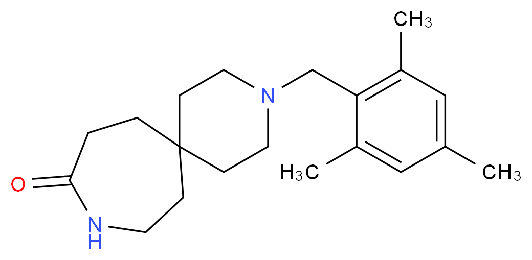 3-(mesitylmethyl)-3,9-diazaspiro[5.6]dodecan-10-one_分子结构_CAS_)