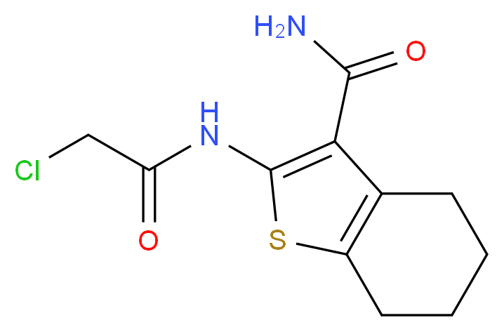 2-(2-Chloro-acetylamino)-4,5,6,7-tetrahydro-benzo[b]thiophene-3-carboxylic acid amide_分子结构_CAS_20886-87-7)