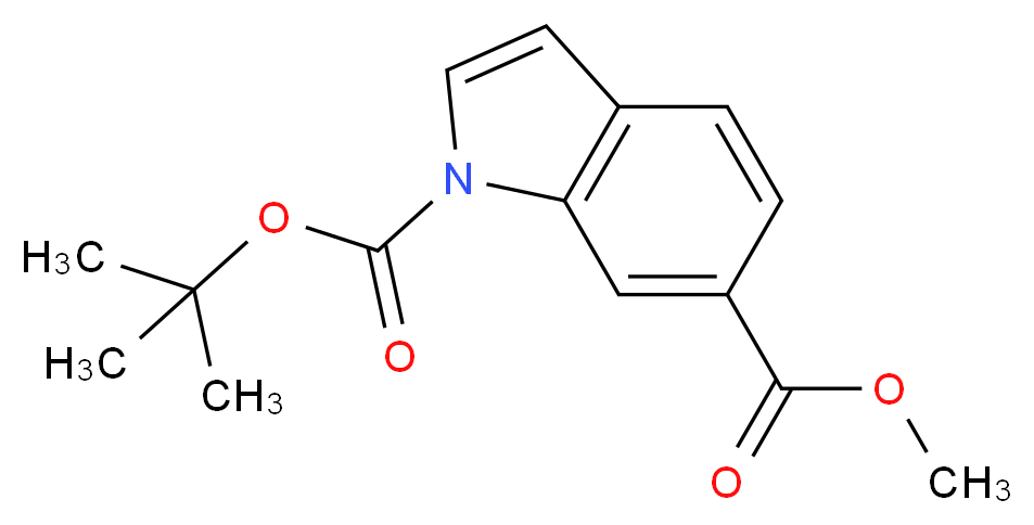 1-tert-Butyl 6-methyl 1H-indole-1,6-dicarboxylate_分子结构_CAS_957127-83-2)
