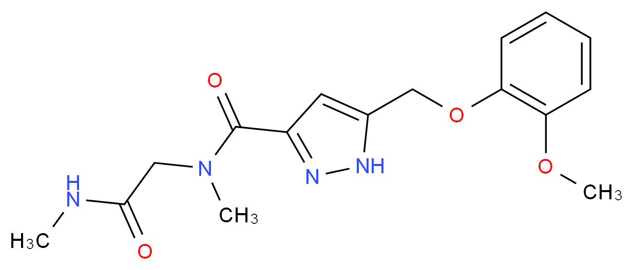 5-[(2-methoxyphenoxy)methyl]-N-methyl-N-[2-(methylamino)-2-oxoethyl]-1H-pyrazole-3-carboxamide_分子结构_CAS_)