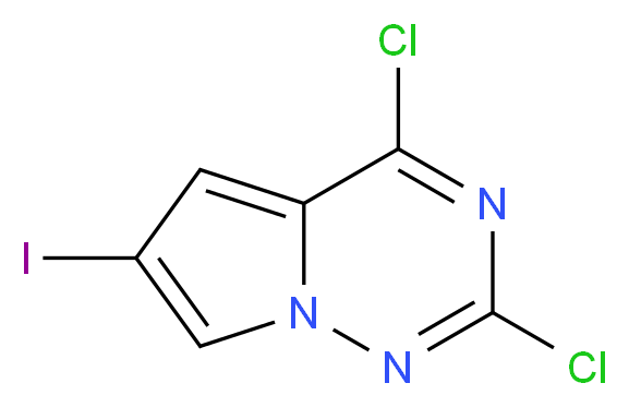 2,4-Dichloro-6-iodopyrrolo[2,1-f][1,2,4]triazine_分子结构_CAS_1313738-97-4)