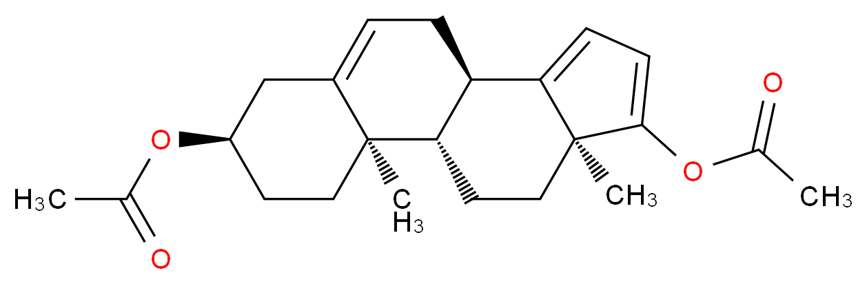 (1S,2R,5R,10R,15S)-5-(acetyloxy)-2,15-dimethyltetracyclo[8.7.0.0<sup>2</sup>,<sup>7</sup>.0<sup>1</sup><sup>1</sup>,<sup>1</sup><sup>5</sup>]heptadeca-7,11,13-trien-14-yl acetate_分子结构_CAS_34635-42-2