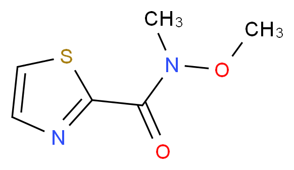 N-methoxy-N-methyl-1,3-thiazole-2-carboxamide_分子结构_CAS_885278-18-2