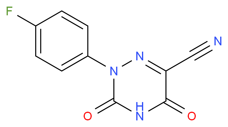 2-(4-Fluorophenyl)-3,5-dioxo-2,3,4,5-tetrahydro-1,2,4-triazine-6-carbonitrile_分子结构_CAS_)