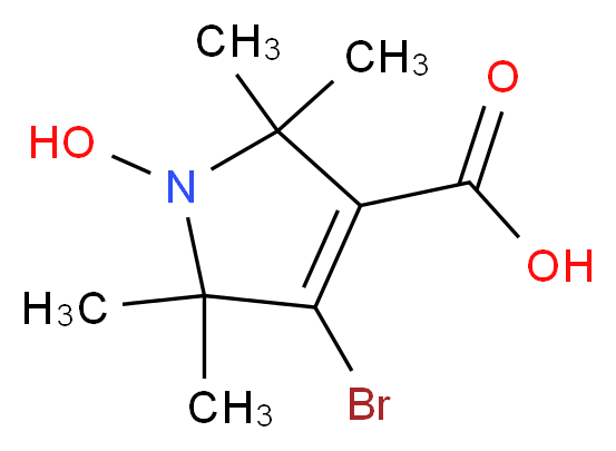 4-Bromo-1-oxyl-2,2,5,5-tetramethyl-δ3-pyrroline-3-carboxylic Acid_分子结构_CAS_78033-69-9)