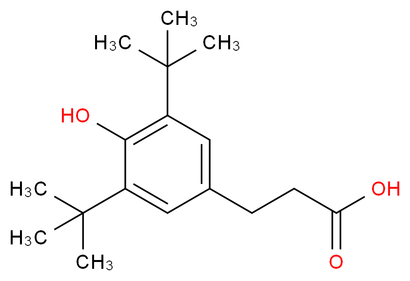 3-(3,5-di-tert-butyl-4-hydroxyphenyl)propanoic acid_分子结构_CAS_20170-32-5)