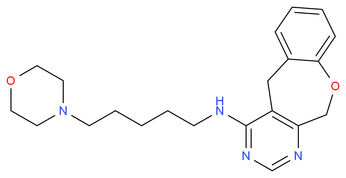 N-(5-morpholin-4-ylpentyl)-5,11-dihydro[1]benzoxepino[3,4-d]pyrimidin-4-amine_分子结构_CAS_)