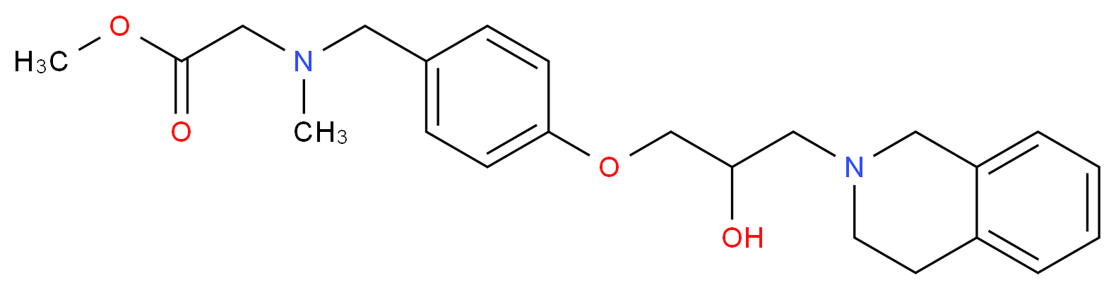 methyl N-{4-[3-(3,4-dihydro-2(1H)-isoquinolinyl)-2-hydroxypropoxy]benzyl}-N-methylglycinate_分子结构_CAS_)