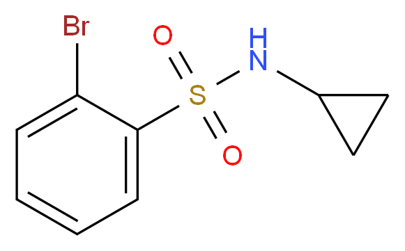 2-bromo-N-cyclopropylbenzene-1-sulfonamide_分子结构_CAS_951883-93-5