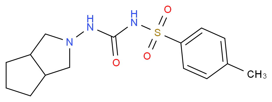 1-(4-methylbenzenesulfonyl)-3-{octahydrocyclopenta[c]pyrrol-2-yl}urea_分子结构_CAS_21187-98-4