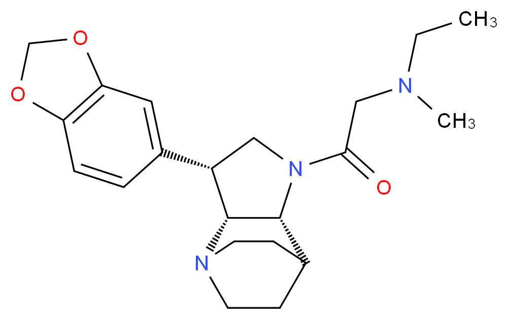 2-[(3R*,3aR*,7aR*)-3-(1,3-benzodioxol-5-yl)hexahydro-4,7-ethanopyrrolo[3,2-b]pyridin-1(2H)-yl]-N-ethyl-N-methyl-2-oxoethanamine_分子结构_CAS_)