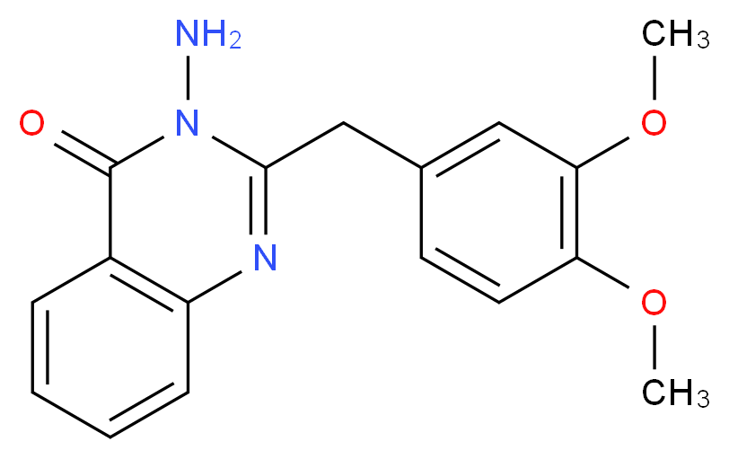 3-amino-2-(3,4-dimethoxybenzyl)-3,4-dihydroquinazolin-4-one_分子结构_CAS_)