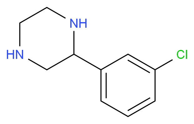 2-(3-chlorophenyl)piperazine_分子结构_CAS_52385-79-2