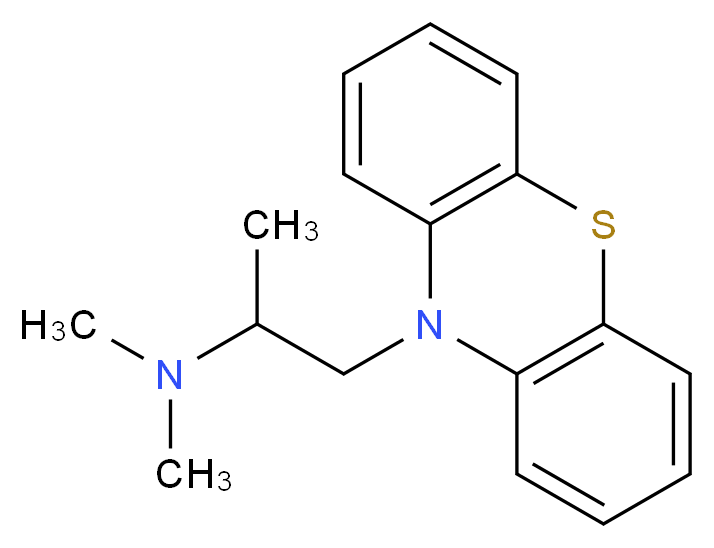 dimethyl[1-(10H-phenothiazin-10-yl)propan-2-yl]amine_分子结构_CAS_58-33-3