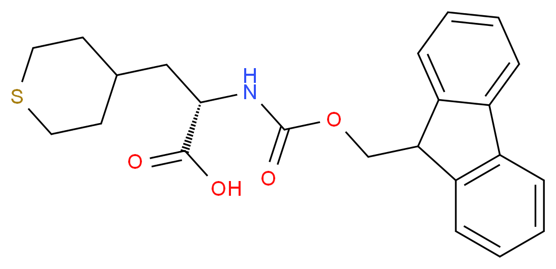 N-[(9H-FLUOREN-9-YLMETHOXY)CARBONYL]-3-(TETRAHYDRO-2H-THIOPYRAN-4-YL)ALANINE_分子结构_CAS_)