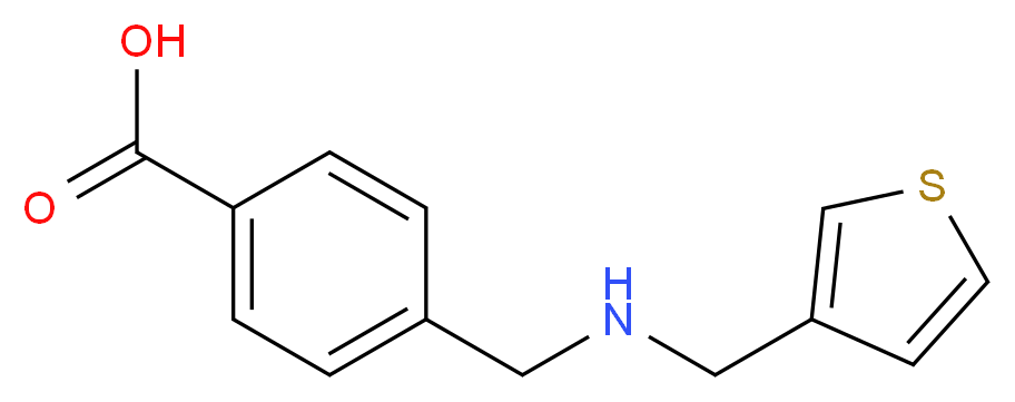4-{[(thiophen-3-ylmethyl)amino]methyl}benzoic acid_分子结构_CAS_881441-17-4