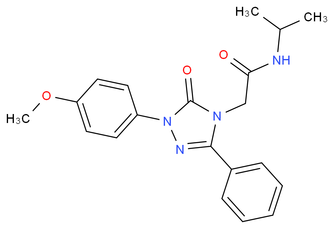N-isopropyl-2-[1-(4-methoxyphenyl)-5-oxo-3-phenyl-1,5-dihydro-4H-1,2,4-triazol-4-yl]acetamide_分子结构_CAS_)