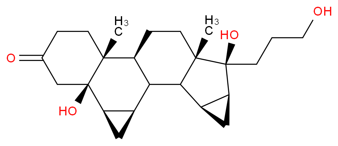 (1R,2R,4R,5R,10R,11S,14S,15S,16S,18S,19S)-5,15-dihydroxy-15-(3-hydroxypropyl)-10,14-dimethylhexacyclo[9.8.0.0<sup>2</sup>,<sup>4</sup>.0<sup>5</sup>,<sup>1</sup><sup>0</sup>.0<sup>1</sup><sup>4</sup>,<sup>1</sup><sup>9</sup>.0<sup>1</sup><sup>6</sup>,<sup>1</sup><sup>8</sup>]nonadecan-7-one_分子结构_CAS_1357252-81-3