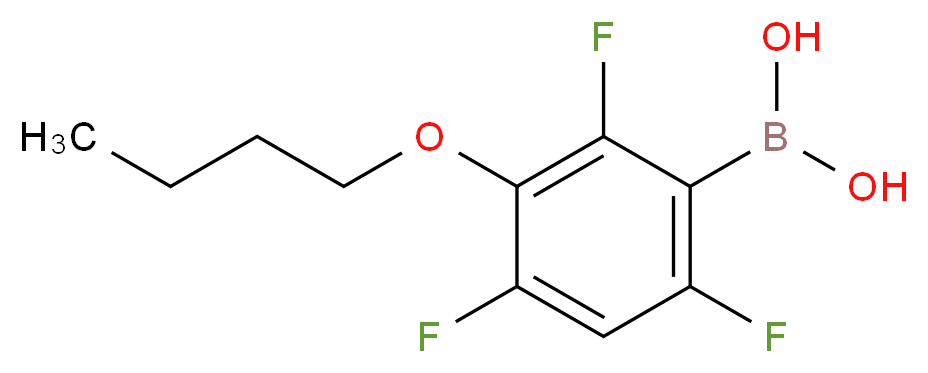 3-丁氧基-2,4,6-三氟苯基硼酸_分子结构_CAS_871126-23-7)