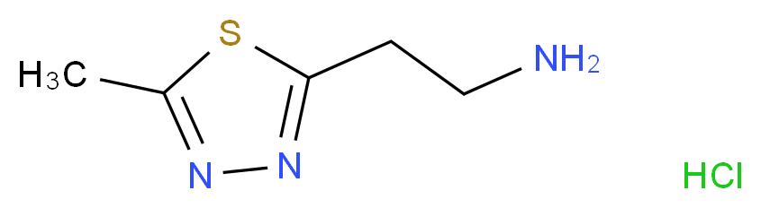 2-(5-methyl-1,3,4-thiadiazol-2-yl)ethan-1-amine hydrochloride_分子结构_CAS_847155-17-3