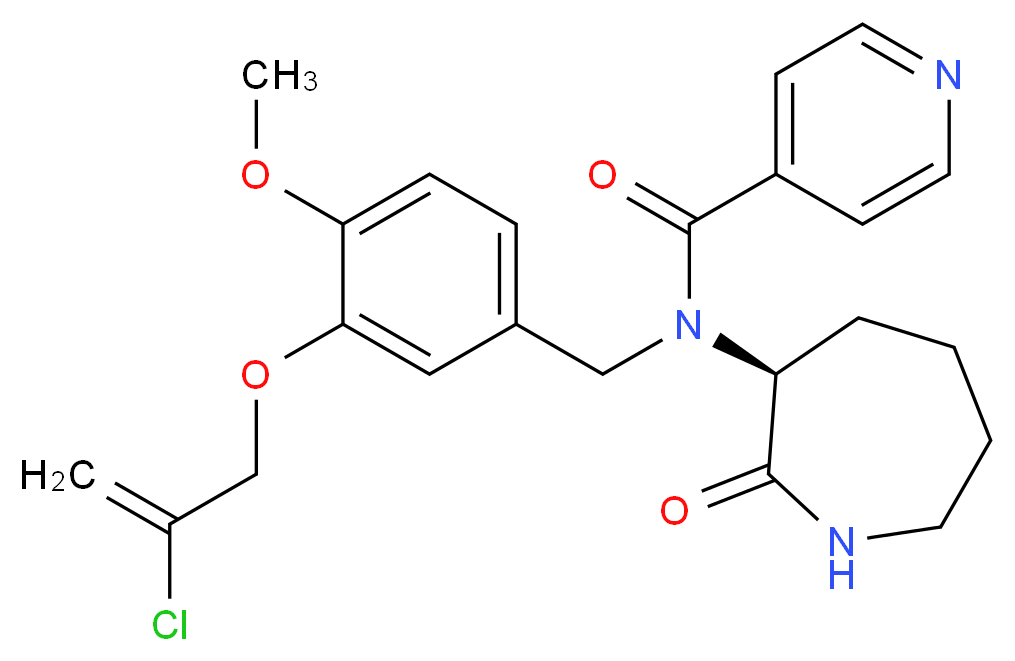 N-{3-[(2-chloro-2-propen-1-yl)oxy]-4-methoxybenzyl}-N-[(3S)-2-oxo-3-azepanyl]isonicotinamide_分子结构_CAS_)