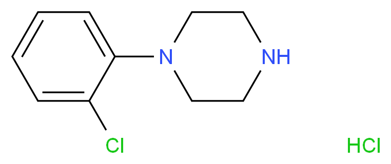 1-(2-chlorophenyl)piperazine hydrochloride_分子结构_CAS_41202-32-8