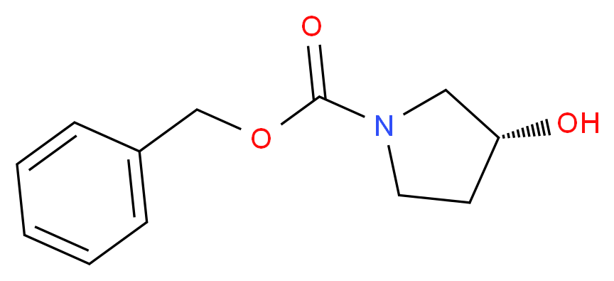 (R)-(-)-1-Cbz-3-Pyrrolidinol_分子结构_CAS_100858-33-1)