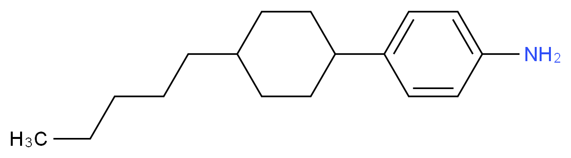 4-(4-pentylcyclohexyl)aniline_分子结构_CAS_73163-44-7