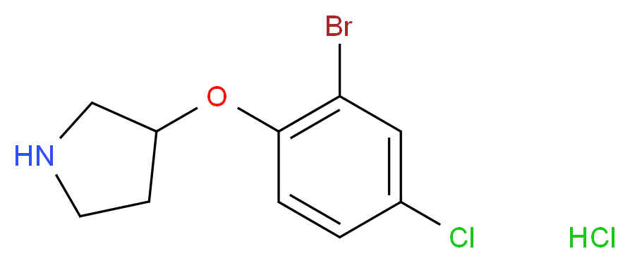 3-(2-Bromo-4-chlorophenoxy)pyrrolidine hydrochloride_分子结构_CAS_)