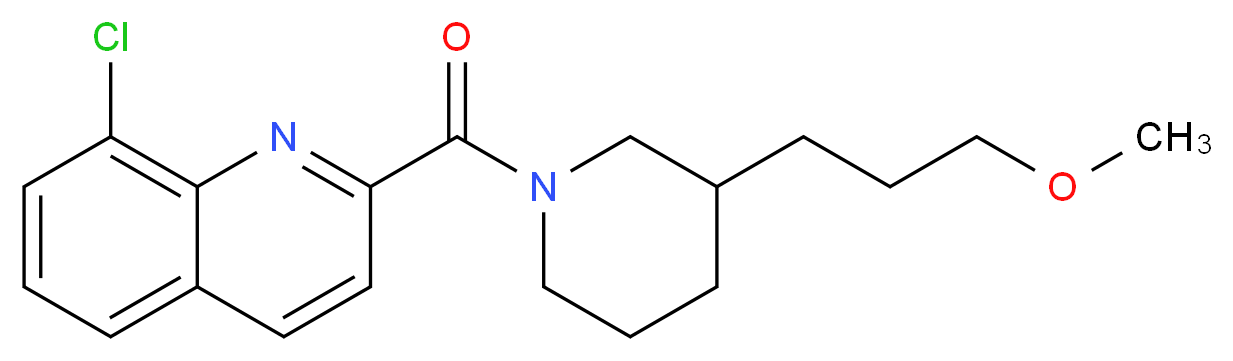 8-chloro-2-{[3-(3-methoxypropyl)-1-piperidinyl]carbonyl}quinoline_分子结构_CAS_)