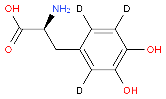 (2S)-2-amino-3-[dihydroxy(<sup>2</sup>H<sub>3</sub>)phenyl]propanoic acid_分子结构_CAS_53587-29-4