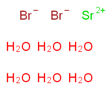 strontium(2+) ion hexahydrate dibromide_分子结构_CAS_7789-53-9